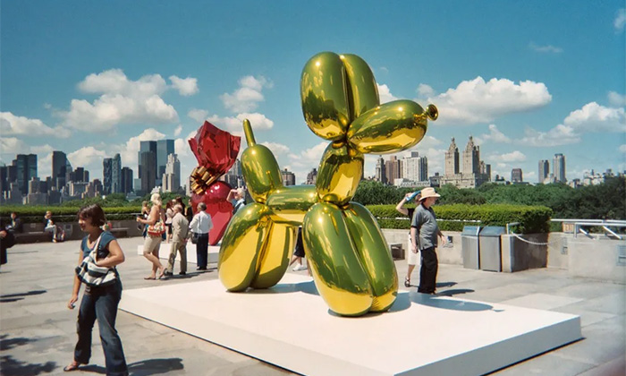 Jeff Koons y su perro globo