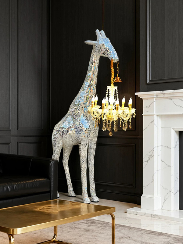 Giraffe Floor Lamp Sculpture